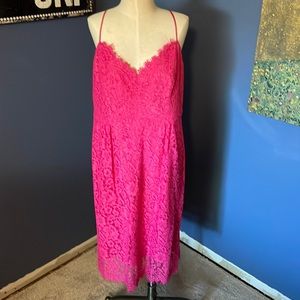 Hot Pink Lace J CREW Dress